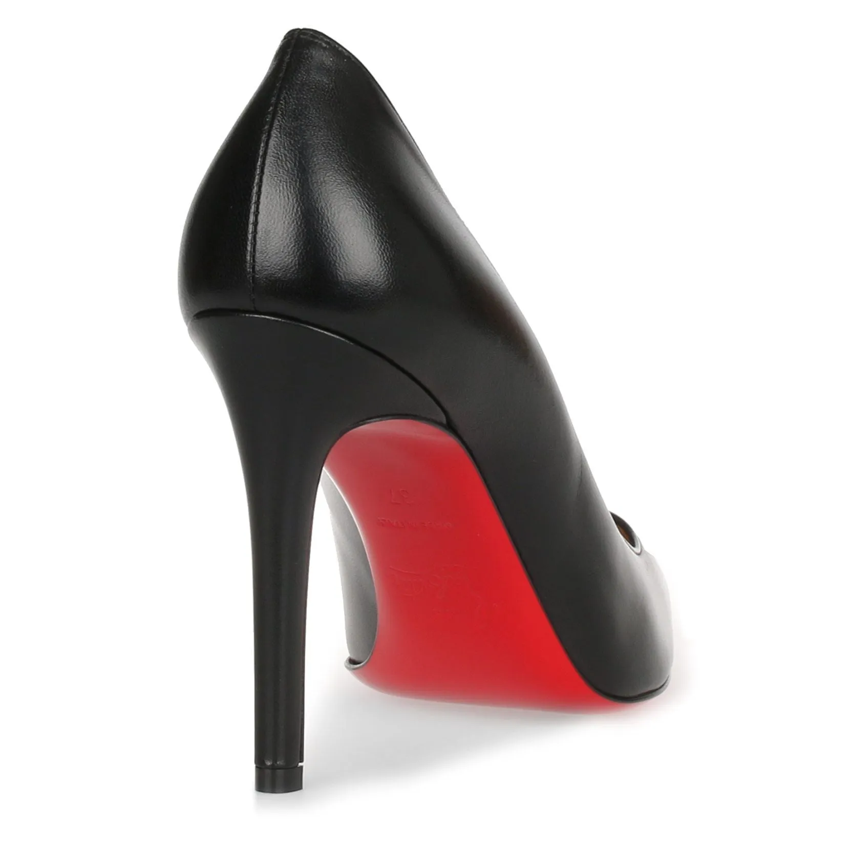 Pigalle 100 black leather pump