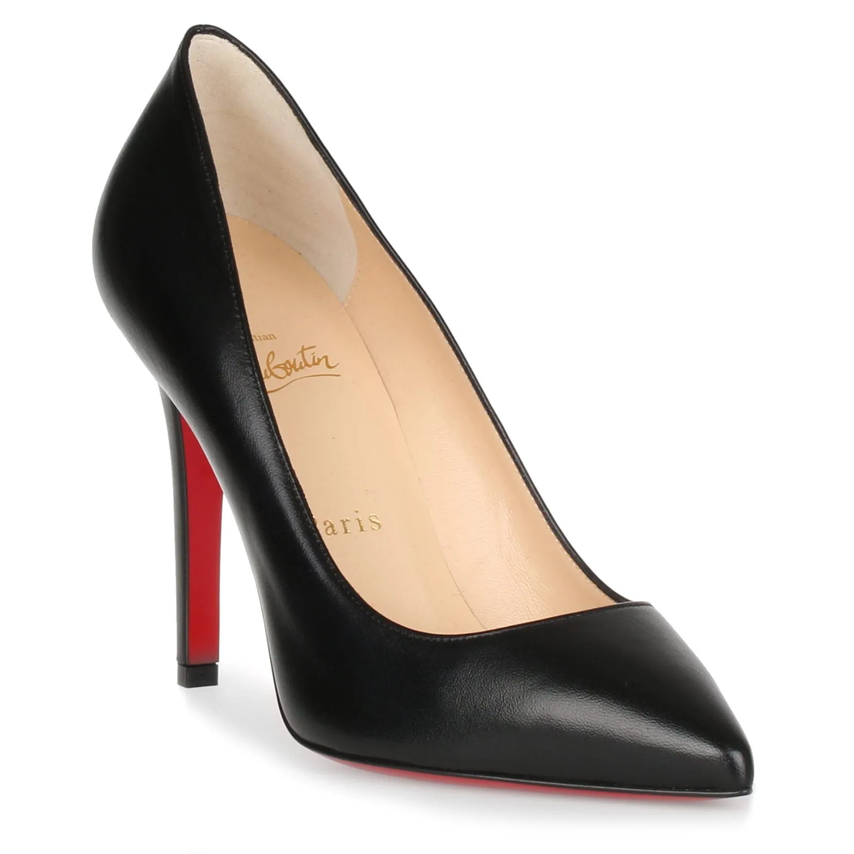 Pigalle 100 black leather pump