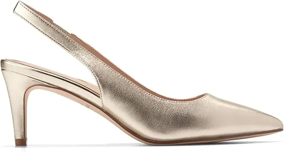 Pointed Dress Sling Heeled Positive reviews Soft Gold Haan Anniversary sale Toe Leather Kitten Vandam Pumps Cole