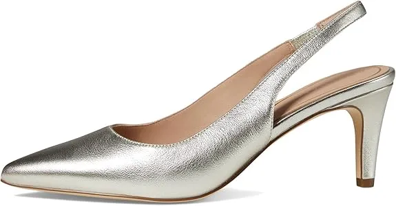 Pointed Dress Sling Heeled Positive reviews Soft Gold Haan Anniversary sale Toe Leather Kitten Vandam Pumps Cole