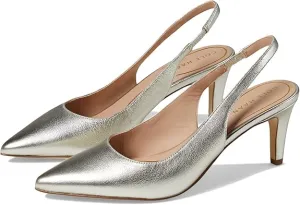 Pointed Dress Sling Heeled Positive reviews Soft Gold Haan Anniversary sale Toe Leather Kitten Vandam Pumps Cole