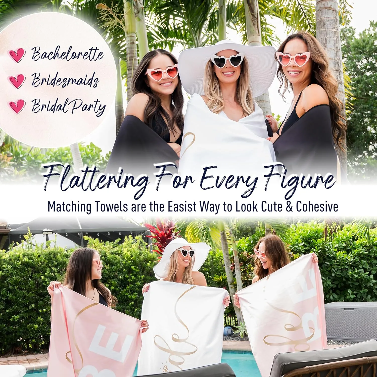 Prestige Bride Towel & Ring Pool Float | Bachelorette Gifts for Bride, Beach Bachelorette Party Decorations Floatie, Bridal Shower Accessories Favors
