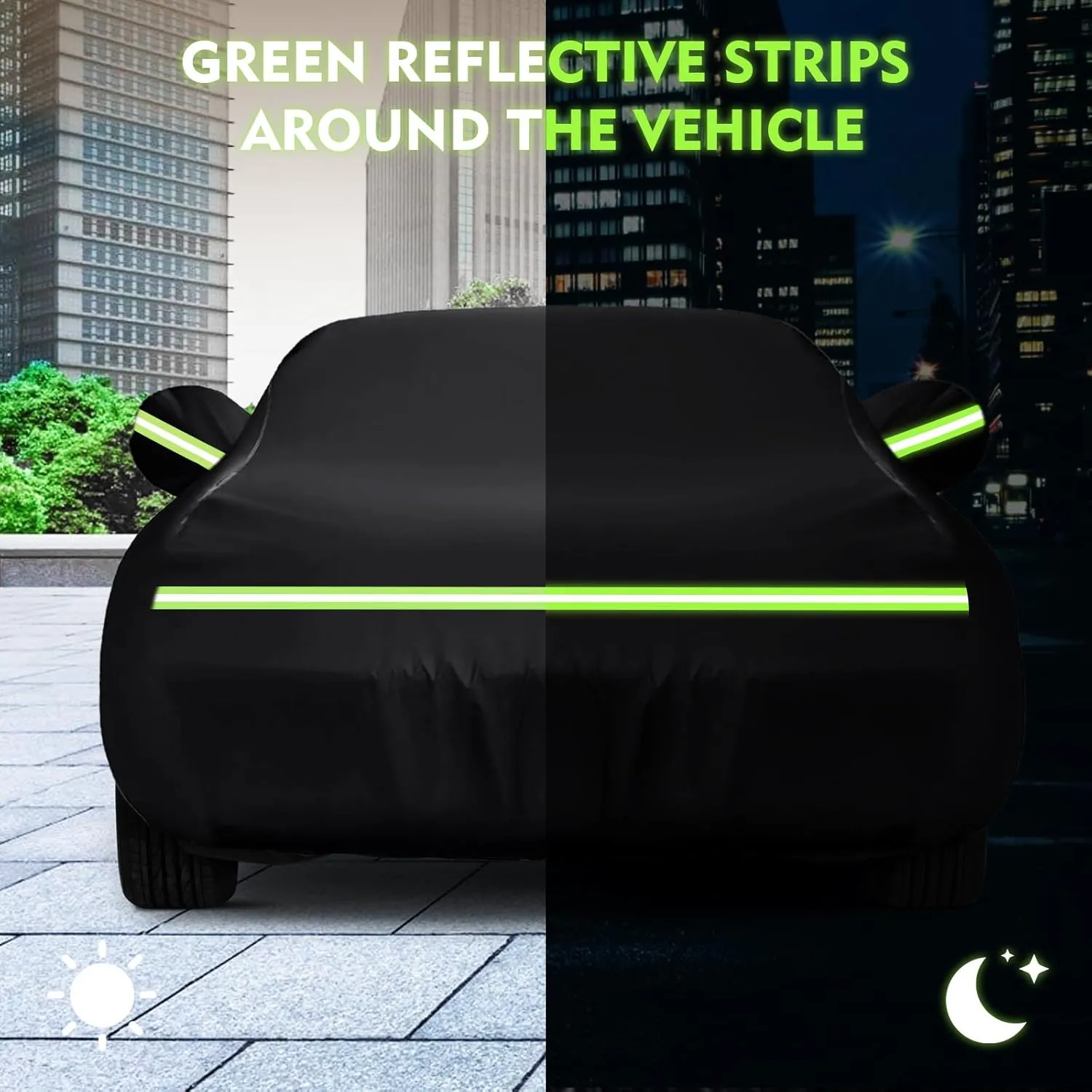 QUNSUNUS Car Cover for Ford Thunderbird 1958-1971/1977-1979 Waterproof All Weather 420D Windproof for Ford Thunderbird Car Cover Hail Protection with Zipper