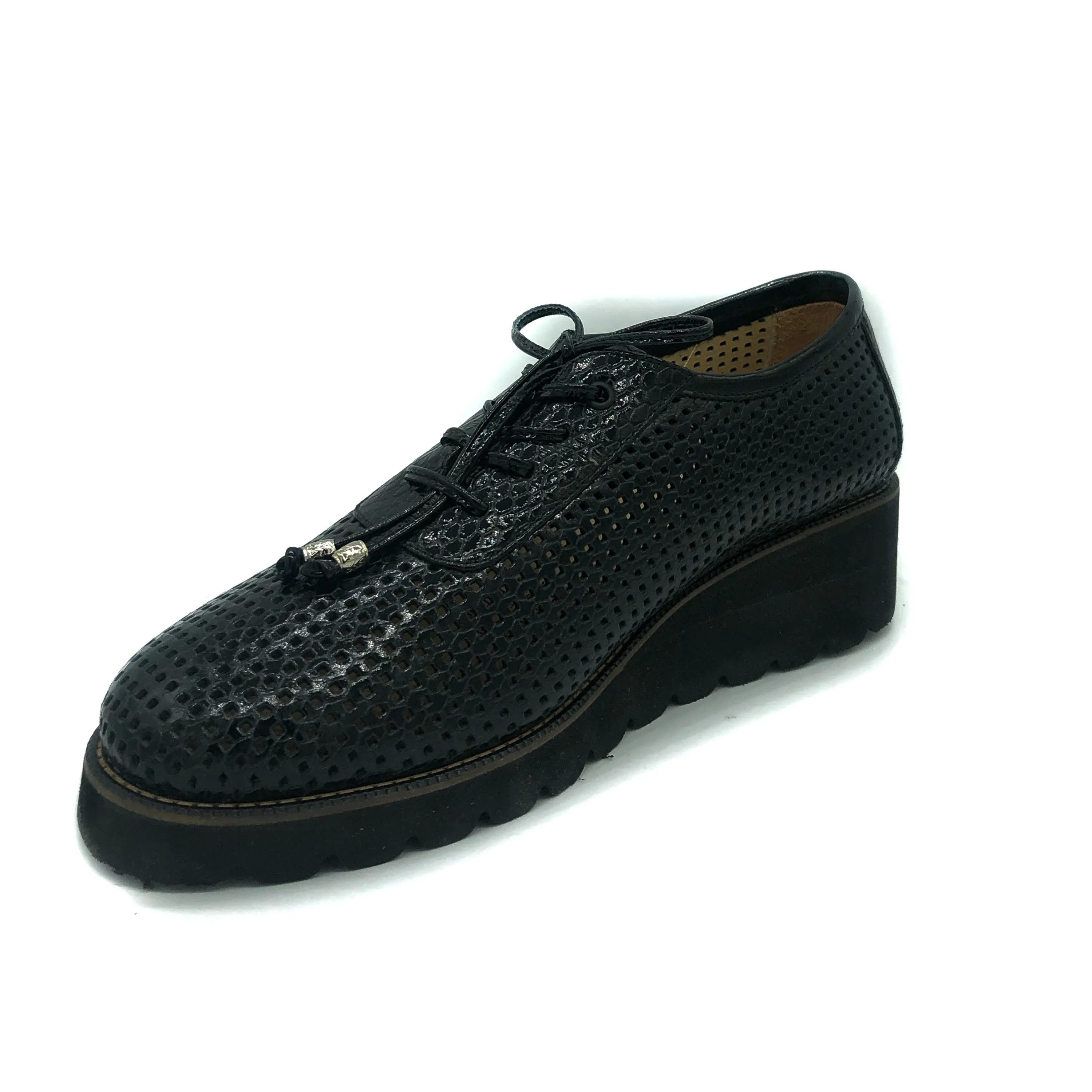"Vera" Oxford Platform Leather Shoes