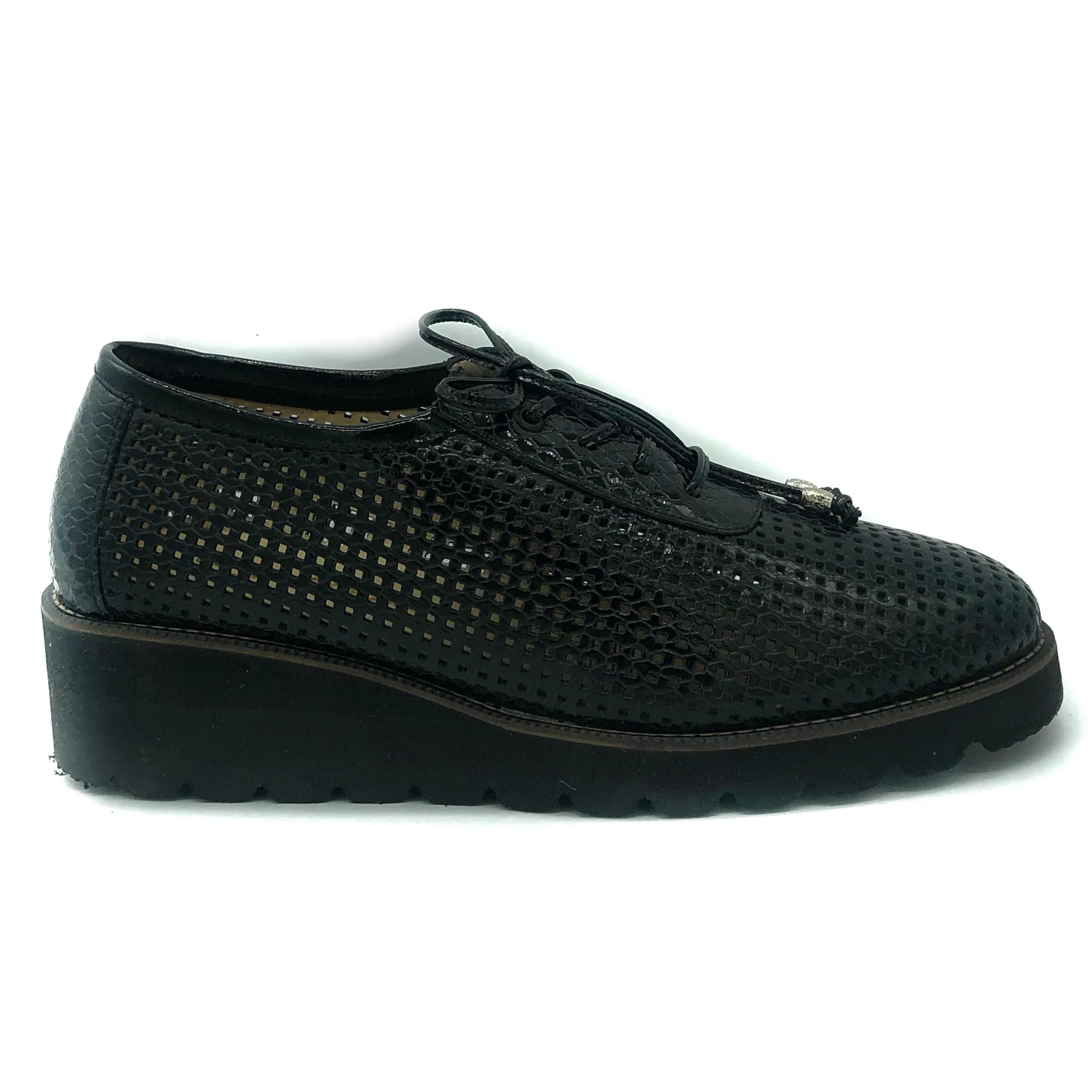 "Vera" Oxford Platform Leather Shoes