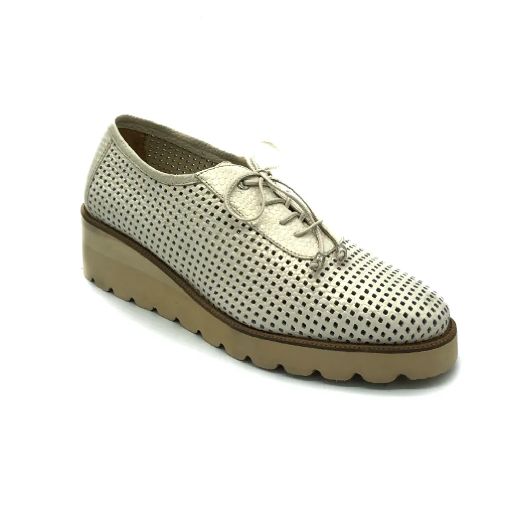 "Vera" Oxford Platform Leather Shoes