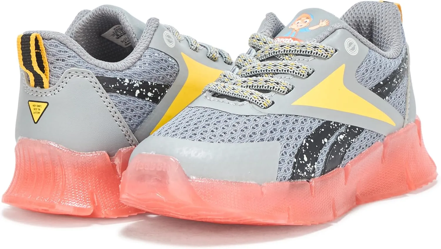 Reebok Baby-Boy's Blippi Kid's Zig N' Glow Elastic Lace Sneaker