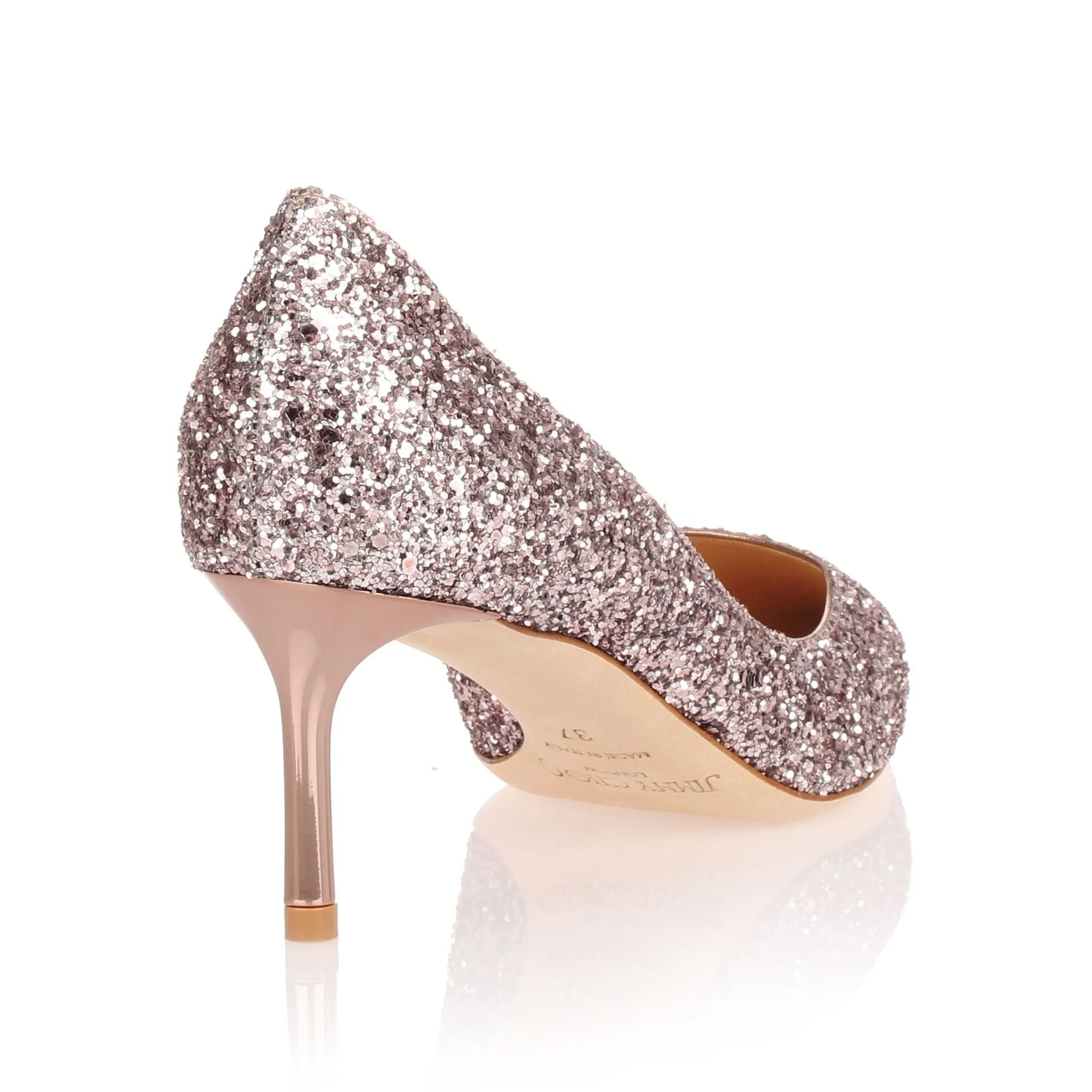 Romy 60 pink glitter pump