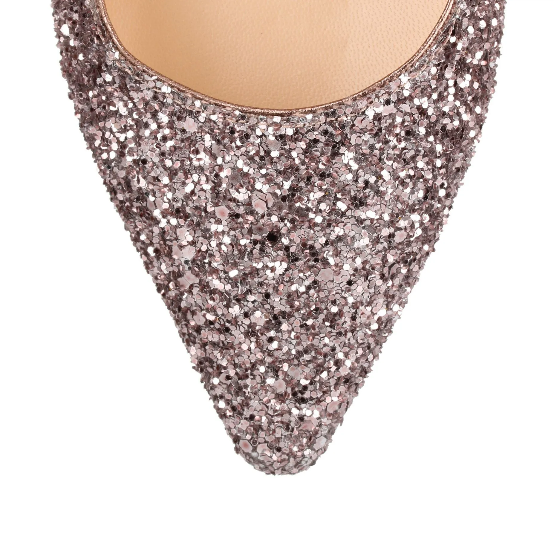 Romy 60 pink glitter pump