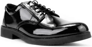 RYNO GEAR Men's Leather and Hi-Gloss Style Uniform Oxford Dress Shoes