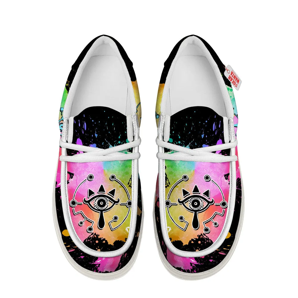 Sheikah Symbol Canvas Loafer Shoes