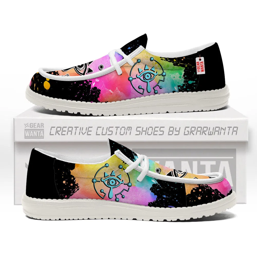 Sheikah Symbol Canvas Loafer Shoes