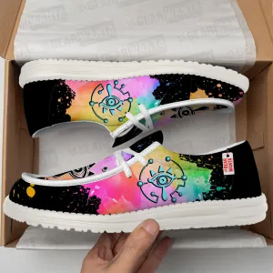Sheikah Symbol Canvas Loafer Shoes