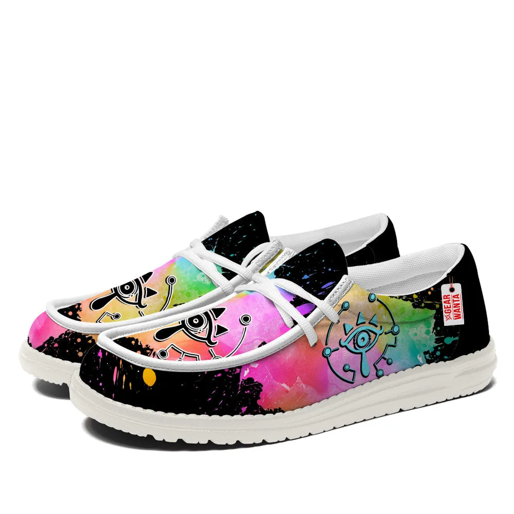 Sheikah Symbol Canvas Loafer Shoes