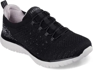 Skechers Women's Virtue-Show Runner Sneaker, Black/Pink=BKPK, 9 Wide