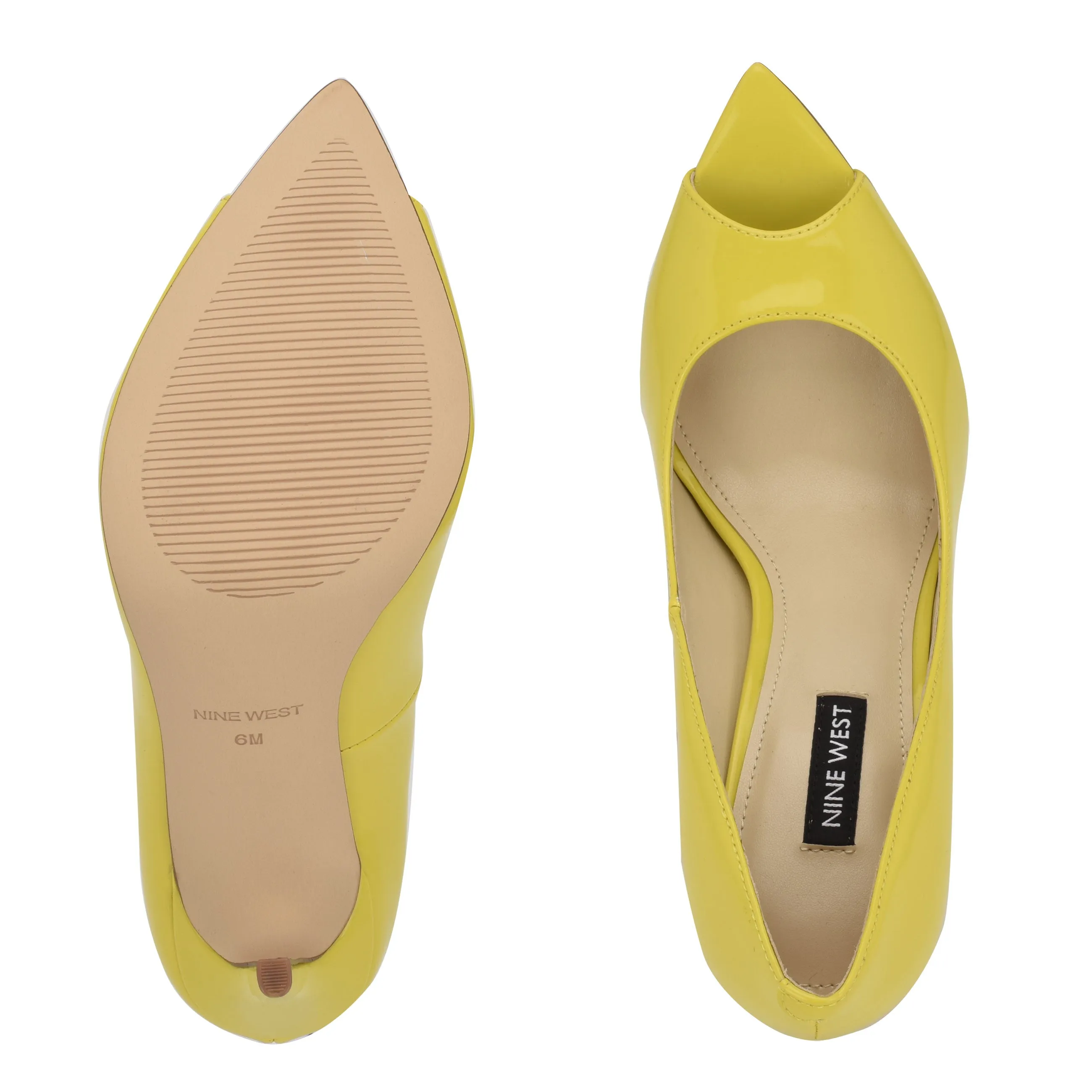 Sky Pointed Nine Instant Limited-edition offer Pump High Heel Yellow West Patent Stiletto Toe Open On Slip Prizz