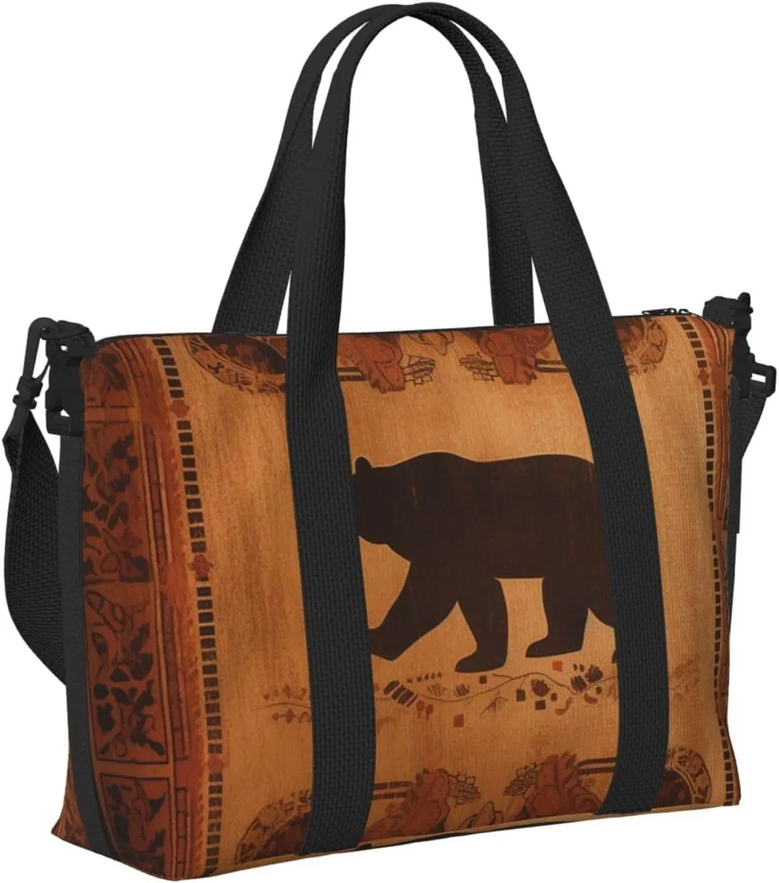 Sports Gym Bag for Women Men Travel Duffel Bag Tote Bear Weekender Bag Canvas Carry on Overnight Bag for Travel Swimming Fitness Workout Sports Duffle Bag