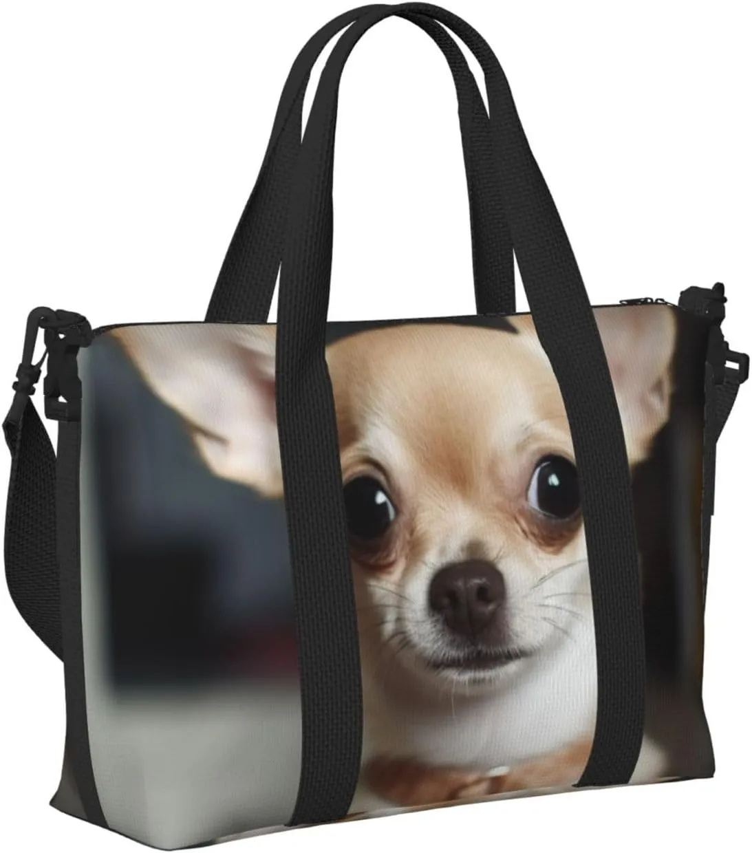 Sports Gym Bag for Women Men Travel Duffel Bag Tote cute chihuahua Weekender Bag Canvas Carry on Overnight Bag for Travel Swimming Fitness Workout Sports Duffle Bag