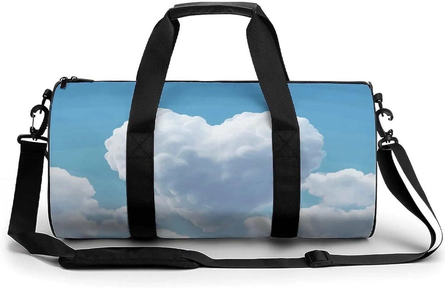 Sports Gym Bag for Women Men Travel Duffel Bag Tote Weekender Bag A Floating Heart Carry on Overnight Bag for Travel Swimming Fitness Workout Sports Duffle Bag