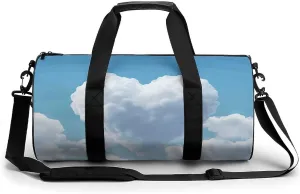 Sports Gym Bag for Women Men Travel Duffel Bag Tote Weekender Bag A Floating Heart Carry on Overnight Bag for Travel Swimming Fitness Workout Sports Duffle Bag