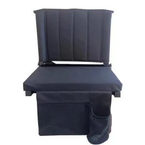 Stadium Seat for Bleachers with Back Support Includes Shoulder Straps Carry Handle and Cup Holder