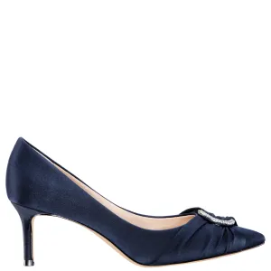 SUE-NEW NAVY LUSTER SATIN
