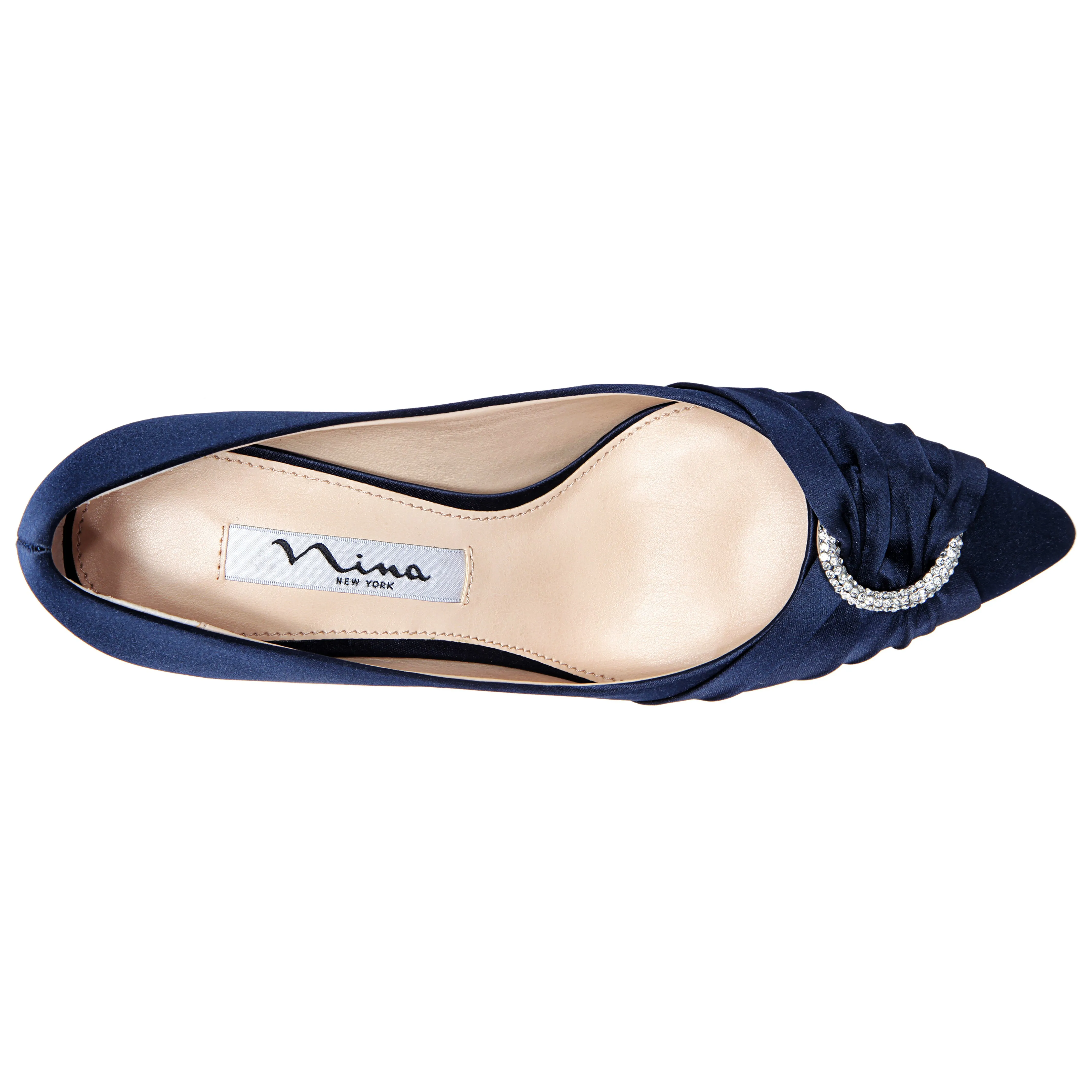 SUE-NEW NAVY LUSTER SATIN