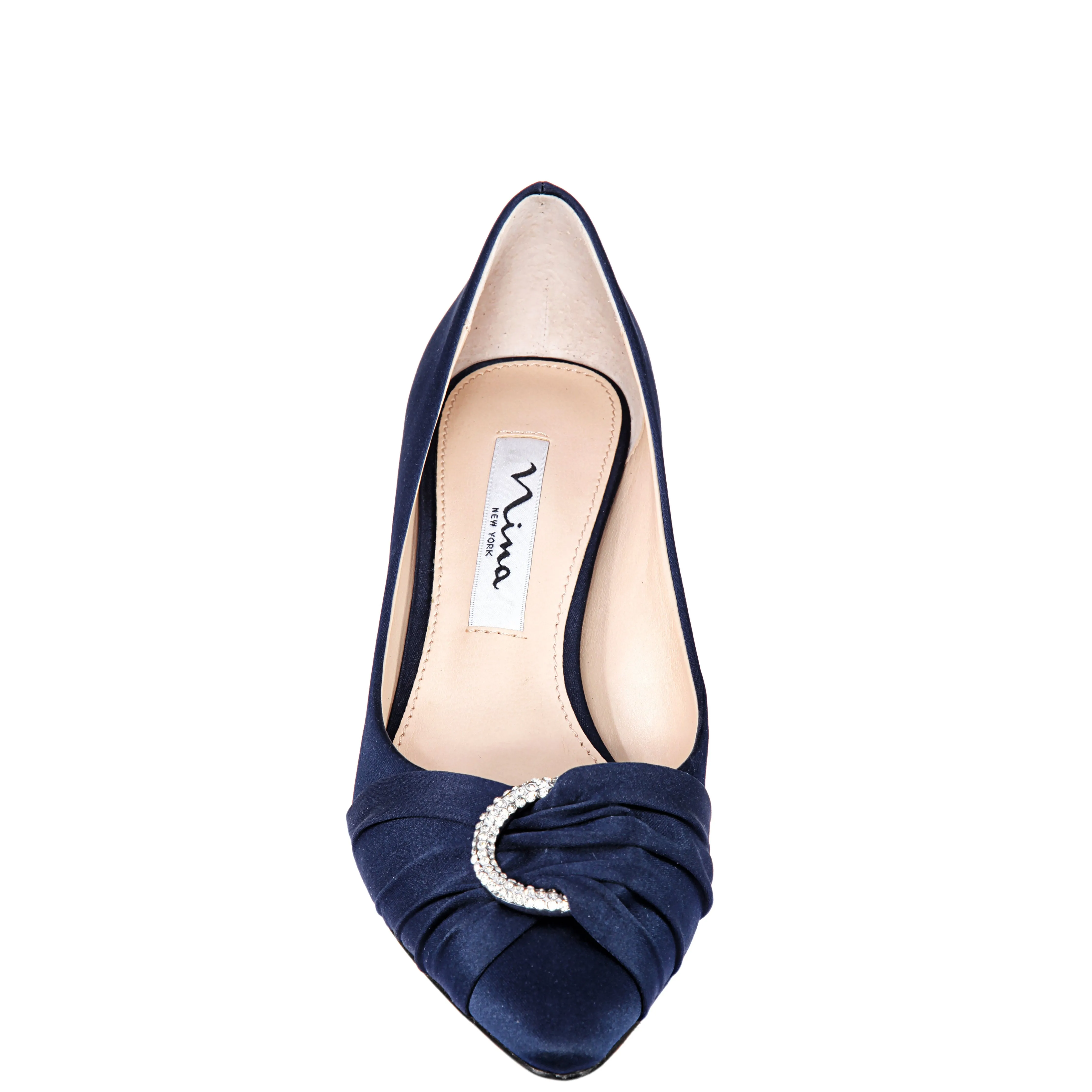 SUE-NEW NAVY LUSTER SATIN