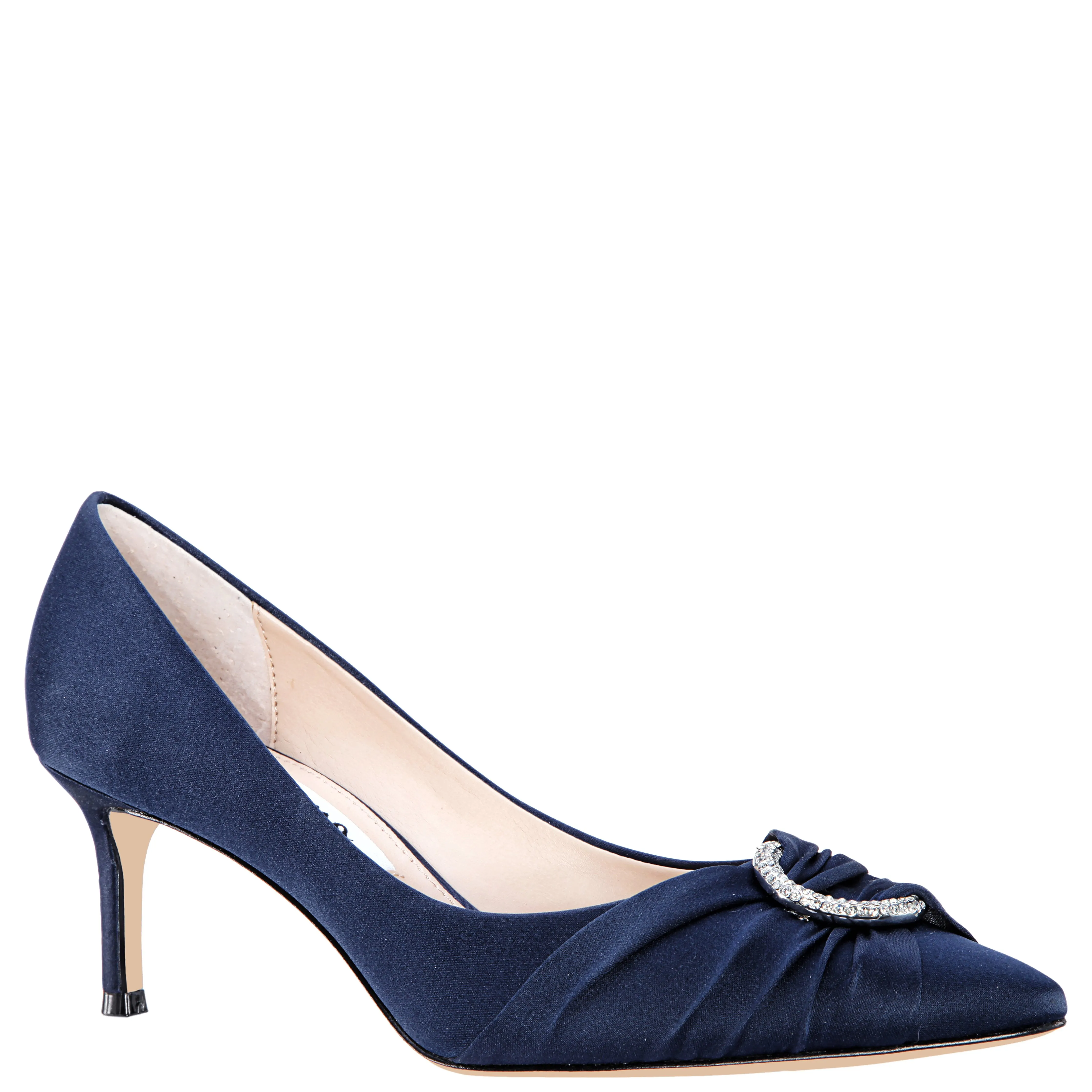 SUE-NEW NAVY LUSTER SATIN