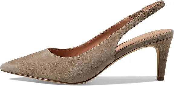 Suede Coffee Heeled Kitten Pumps Vandam Global delivery Dress Toe Irish Cole Haan Expedited shipping Pointed Sling