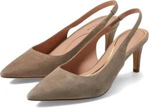 Suede Coffee Heeled Kitten Pumps Vandam Global delivery Dress Toe Irish Cole Haan Expedited shipping Pointed Sling