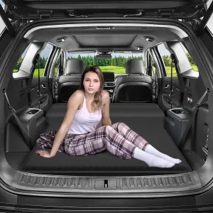 SUV Air Mattress, Self-Inflating Memory Foam Car Bed Mattress for SUV, Travel Camping Car Sleeping Pad with Storage Bag