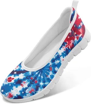 SYtrade Women Slip On Loafers Summer Art Travel Sneakers White Sole