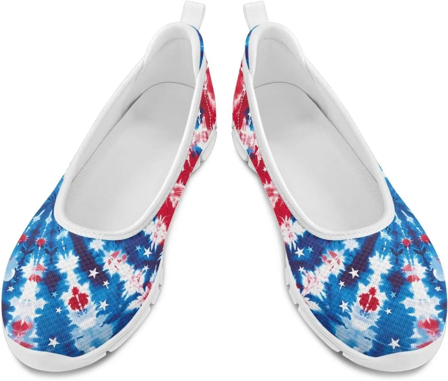 SYtrade Women Slip On Loafers Summer Art Travel Sneakers White Sole
