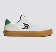 T20 PRO Gum Smoke White Suede and Mesh Black Logo Green Sneaker