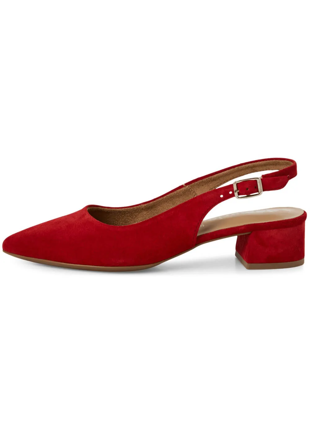 Tamaris Kaylee Slingback Leren Pumps Rood