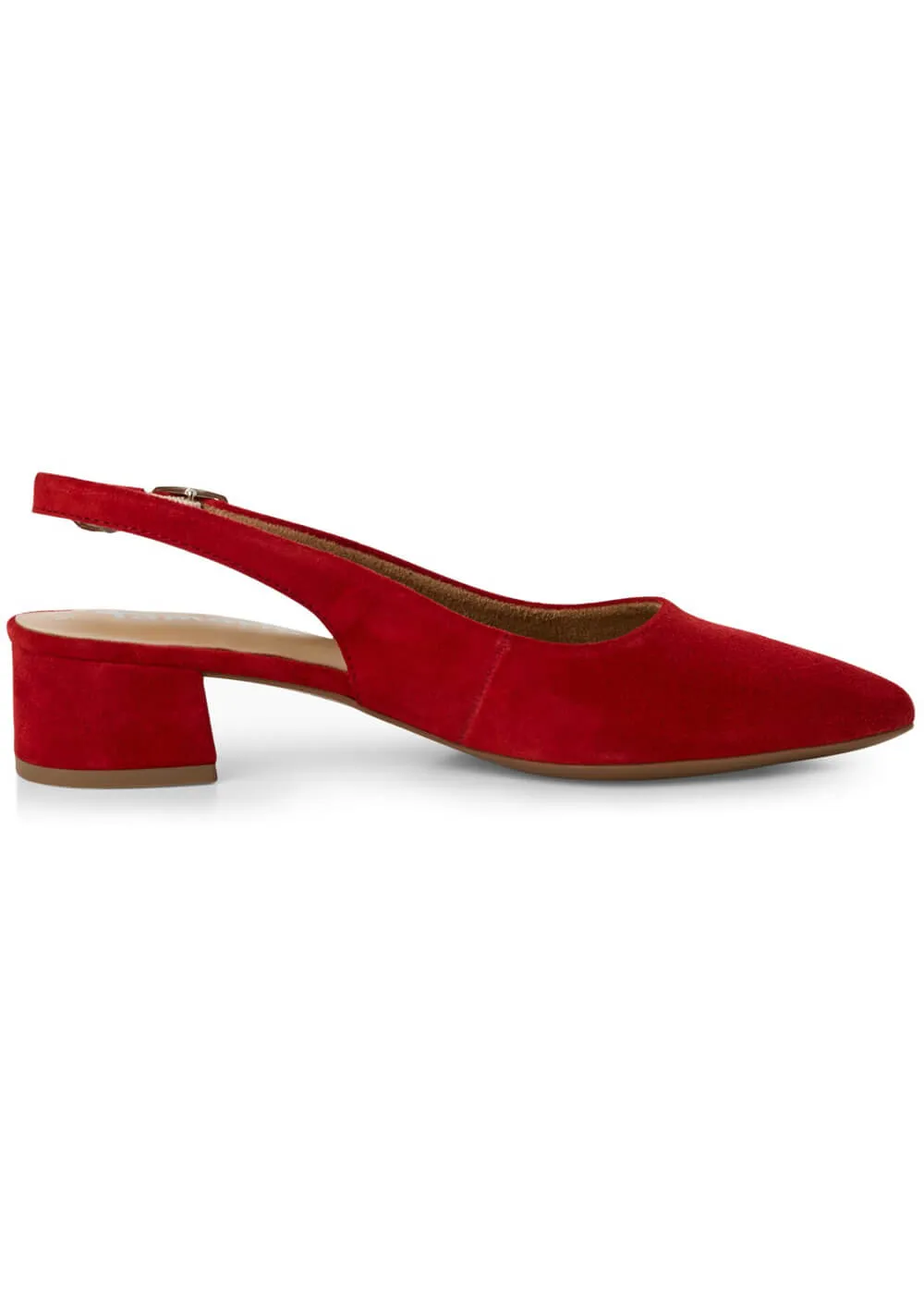 Tamaris Kaylee Slingback Leren Pumps Rood