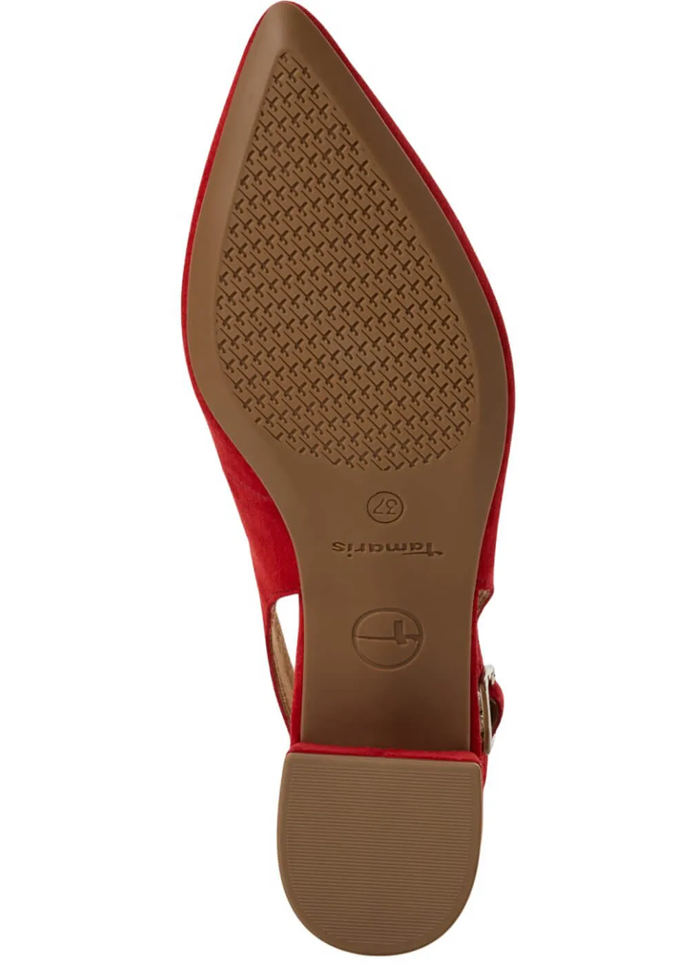 Tamaris Kaylee Slingback Leren Pumps Rood