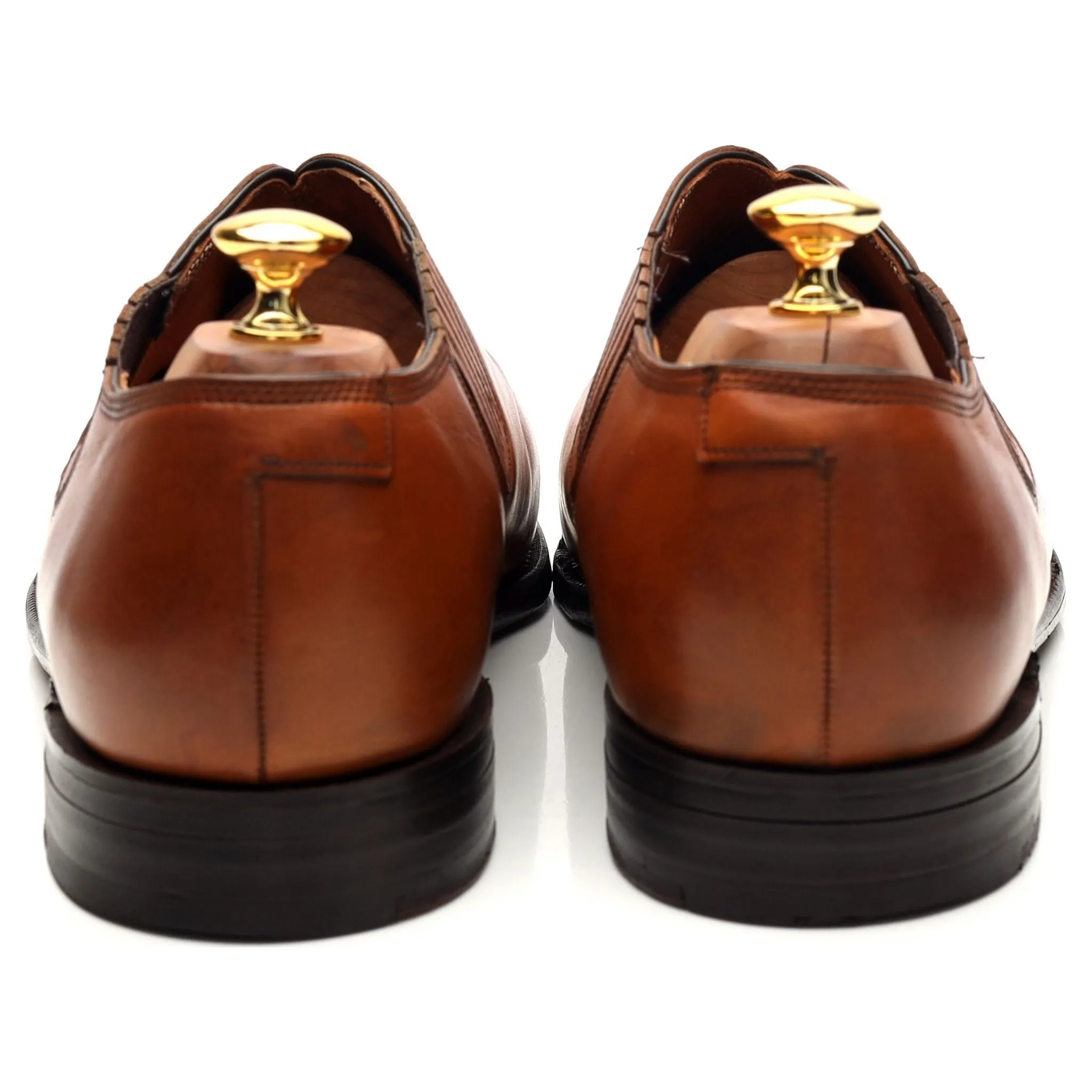 Tan Brown Leather Lazyman Slip On Loafers UK 11 E