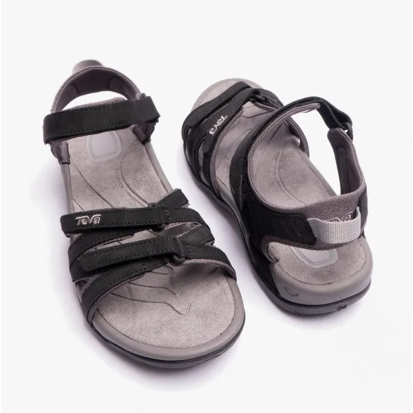 Teva TIRRA LEATHER Womens Strappy Sandals Black