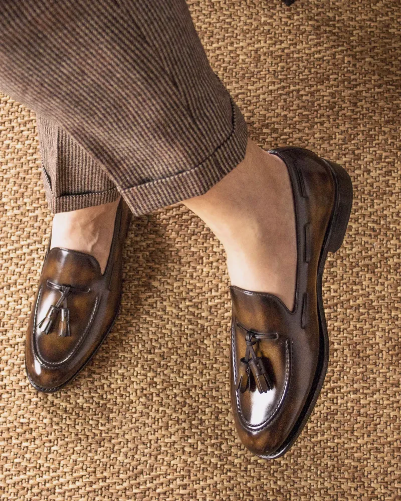 Thomas Tobacco Patina Tassel Loafer