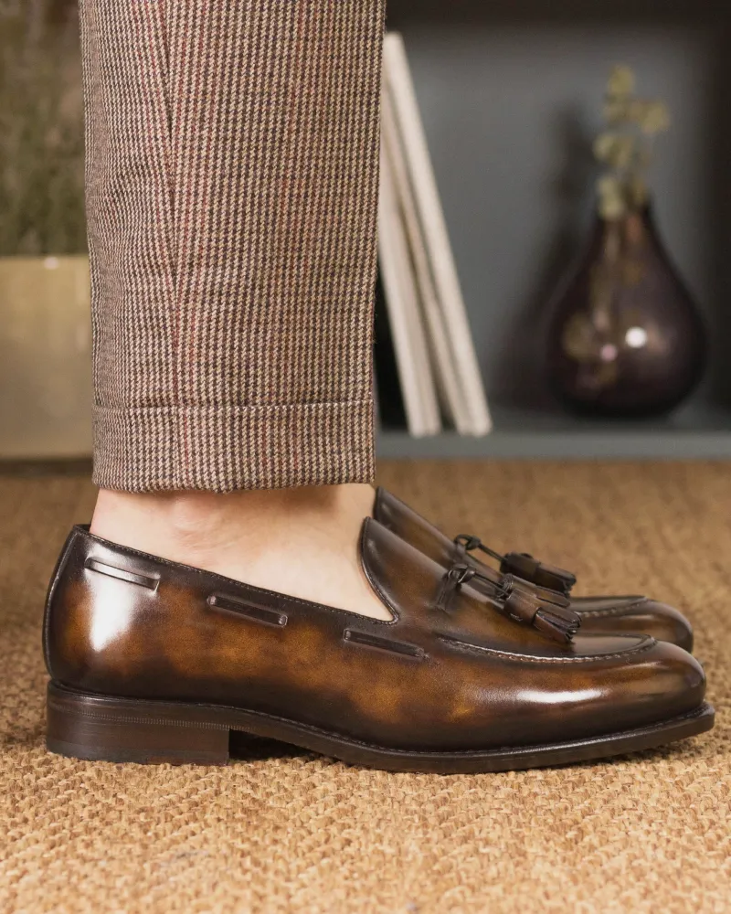 Thomas Tobacco Patina Tassel Loafer