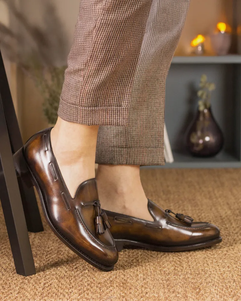 Thomas Tobacco Patina Tassel Loafer