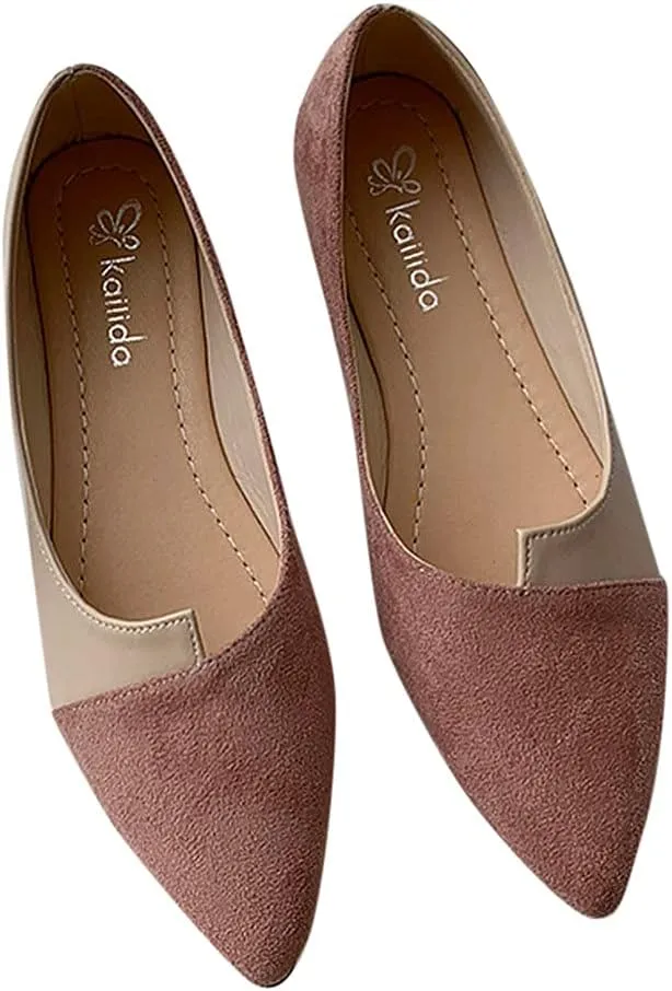 Toe Ballet Splice Flat Color Fashion Pointed Women Shoes On Ballerina Slip Women's sandals Womens Slide Sandal
