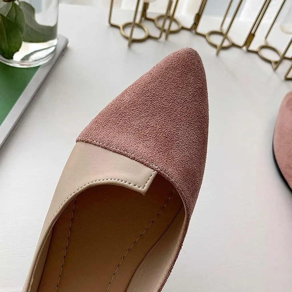 Toe Ballet Splice Flat Color Fashion Pointed Women Shoes On Ballerina Slip Women's sandals Womens Slide Sandal
