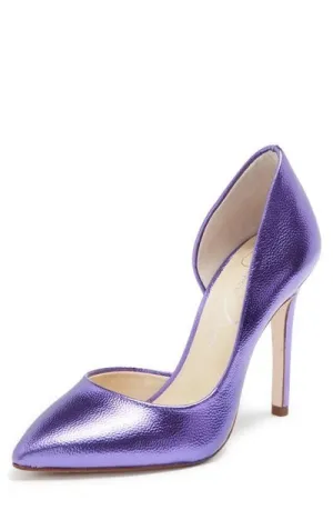 Toe On Jessica Stiletto Pumps Simpson Cyber Monday deal Heel Trustworthy service Meta Purple Paryn Slip d'Orsay Pointy