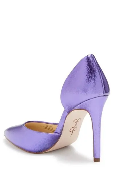 Toe On Jessica Stiletto Pumps Simpson Cyber Monday deal Heel Trustworthy service Meta Purple Paryn Slip d'Orsay Pointy