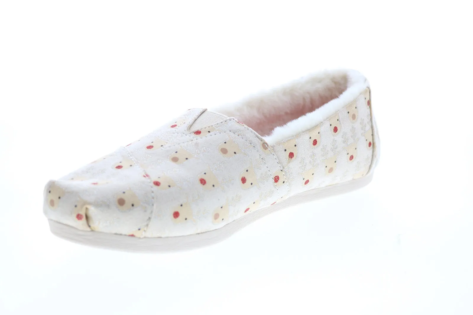 Toms Alpargata 10015654 Womens Beige Canvas Slip On Loafer Flats Shoes