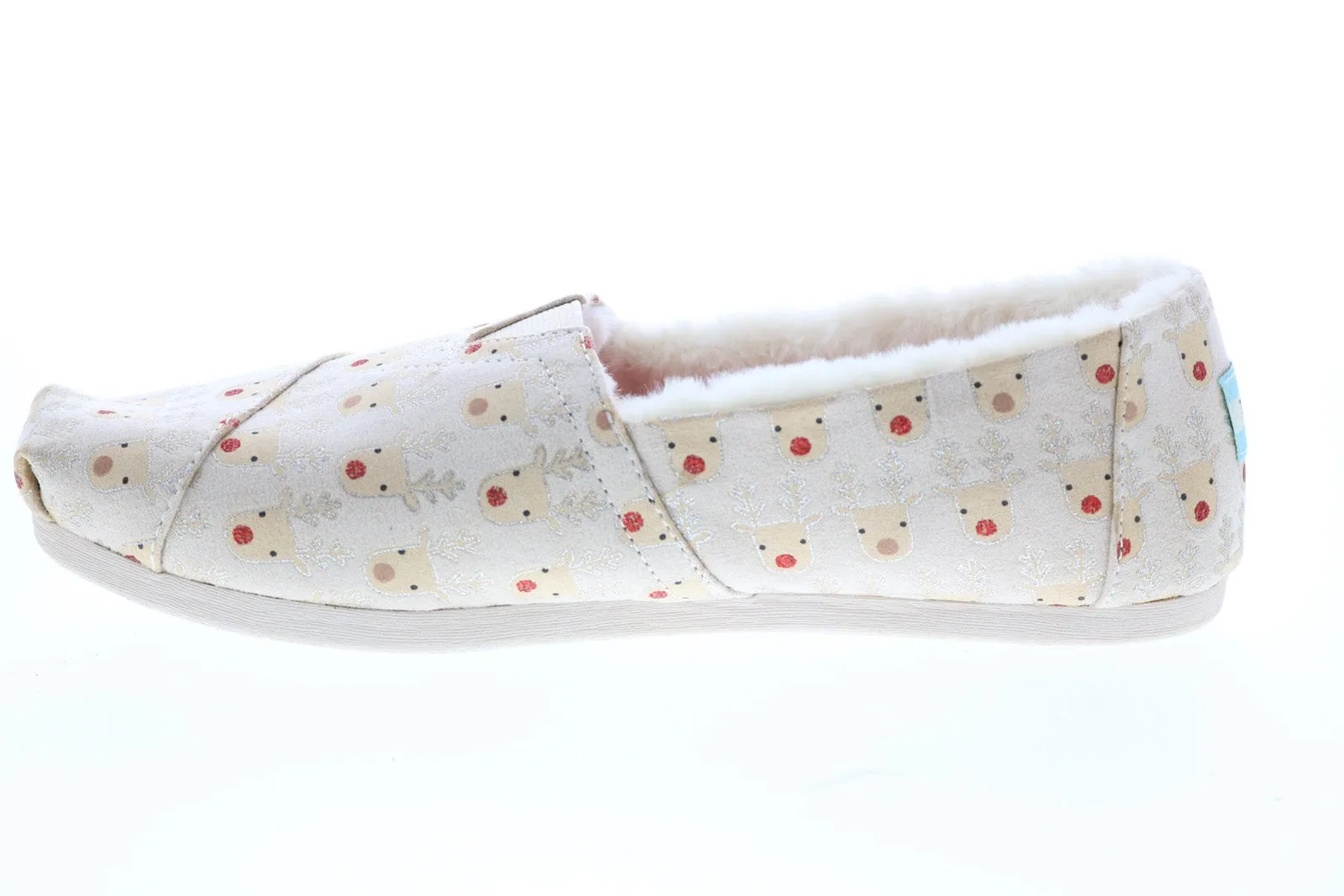 Toms Alpargata 10015654 Womens Beige Canvas Slip On Loafer Flats Shoes