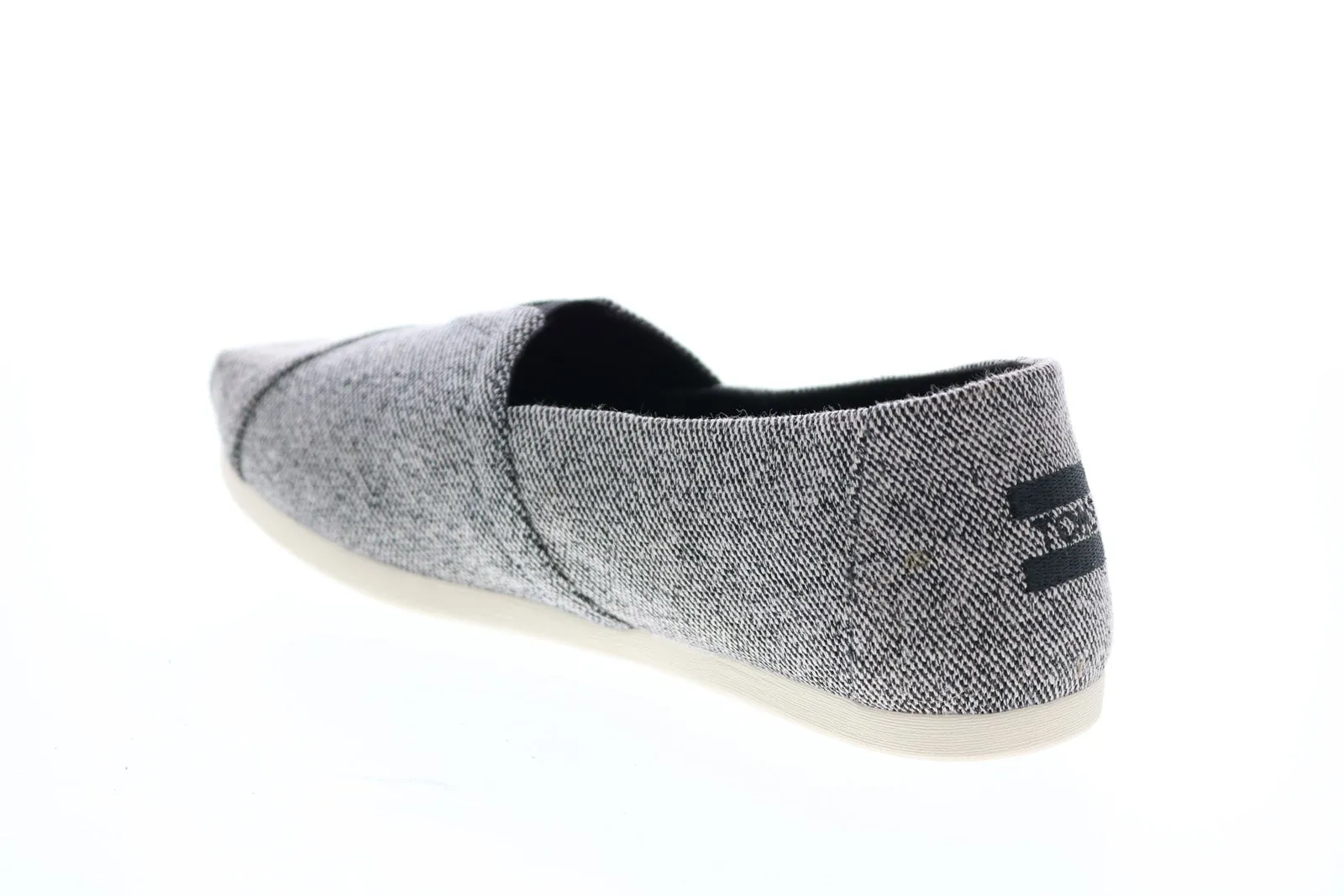 Toms Alpargata 10015676 Womens Black Canvas Slip On Loafer Flats Shoes